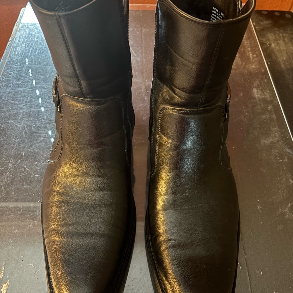 Kohl's Black Leather Ankle Boots Versatile Design